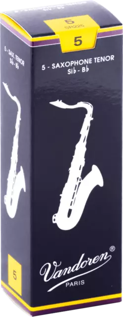 boite 5 anches saxophone Tenor VANDOREN sIb TRADITIONNELLES SR 225 - force 5