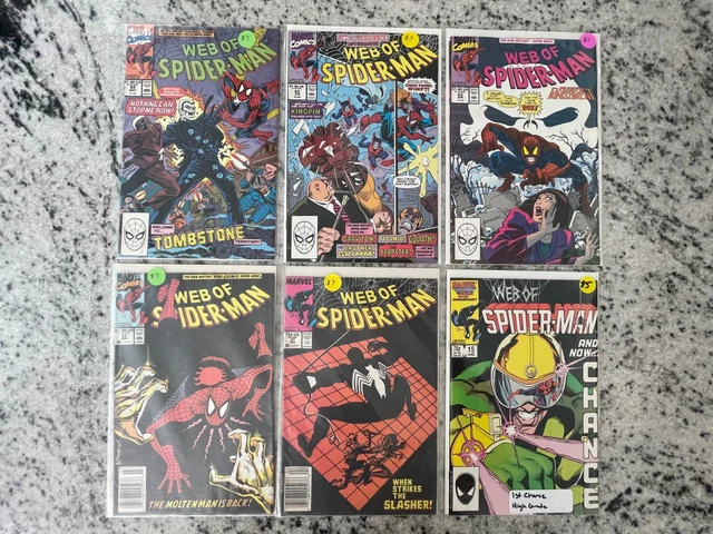 6 Web Of Spider-Man Marvel Comic Books # 15 37 62 63 65 68 Venom NM 17 J803