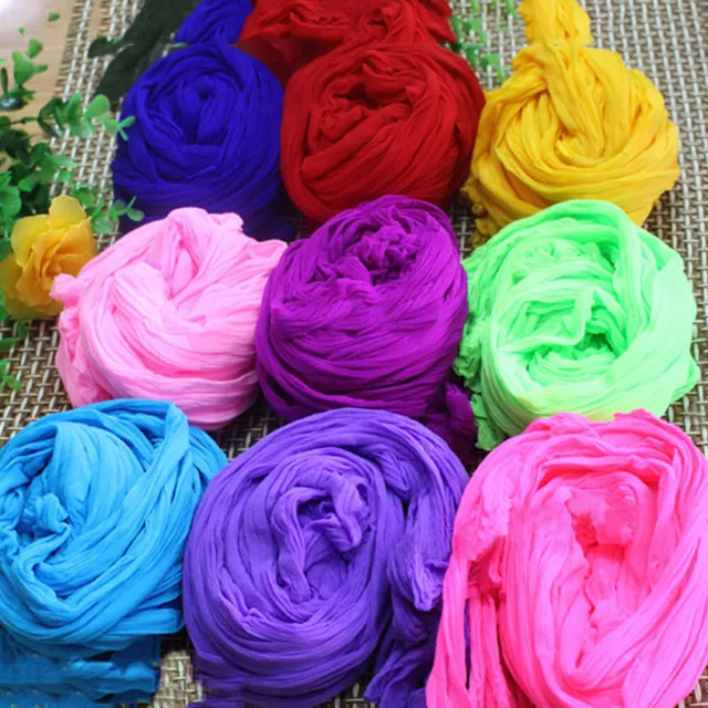 5Pcs Solid Color Nylon Stocking DIY Silk Flower Making Material Wedding Decor