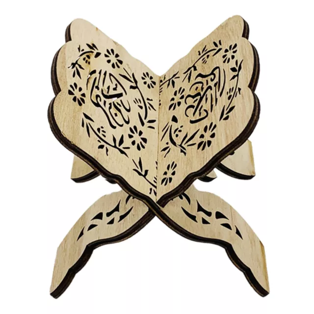Muslim Book Holder Exquisite Engraving Beautiful Wooden Folding Book Stand BUN