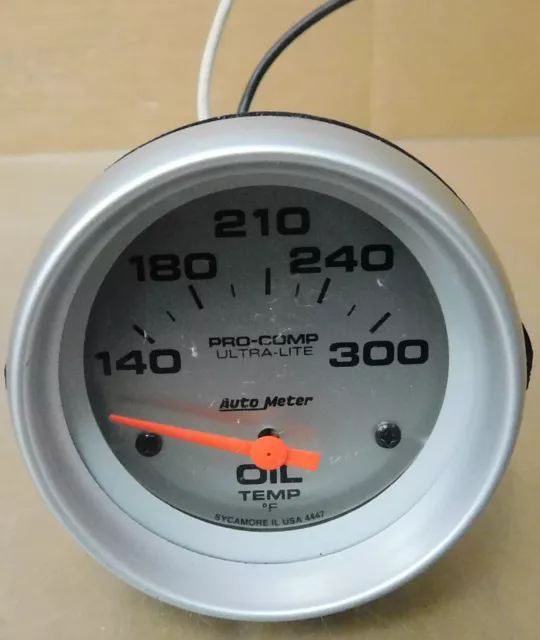 Auto Meter 4447 Pro Comp Ultra Lite Oil Temp Gauge, 140-300*, 2 5/8", Electrical