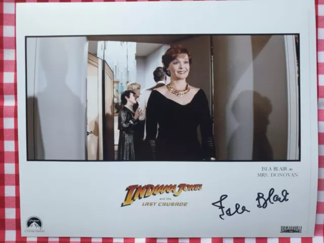 Isla Blair,indiana Jones,genuine hand signed 10x8ins coa