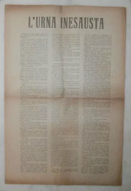 Flying sheet Rijele d'Annunzio River The Inexhausted Original Very Rare