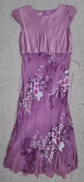 Girls Stunning Occasional Monsoon Dress, Beautiful Pink Silk, Size 11-12