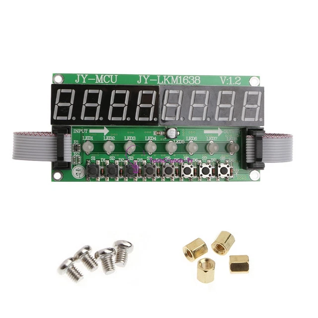 8X DIGITAL TUBE+8X Key+8x Double Color LED Module TM1638 For AVR ...