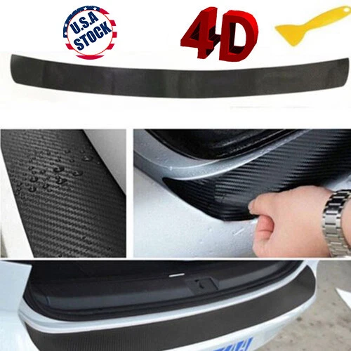 CARBON FIBER PVC Car Rear Bumper Edge Protector Corner Trim Sticker