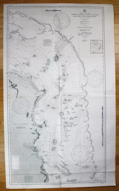 Australia East Coast Turtle Group to Hope Islands Barrier Reefs Australien map