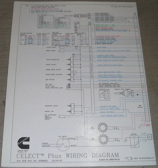 CUMMINS ISB 23 Pin Wiring Schematic Diagram Fold Out For Ecm 3942860