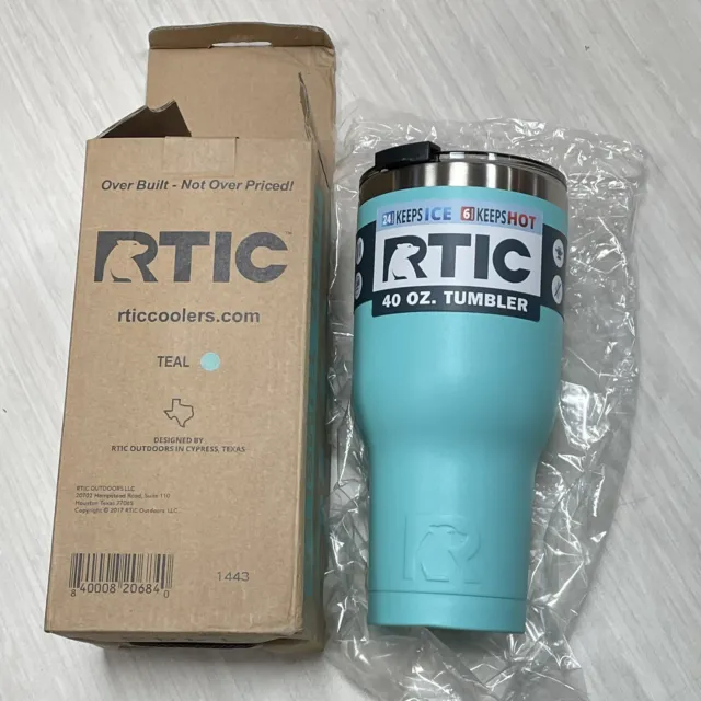 RTIC 40oz Stainless Steel Tumbler Rambler w/ Spill Proof Lid Vacuum Insulated