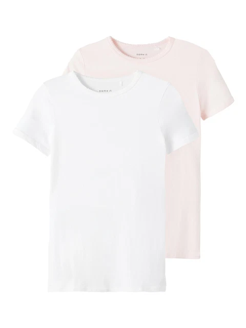 Manica Corta Ragazze Top 2er Pacco Set Bambini Top Nikki Bio-Bw 110-164