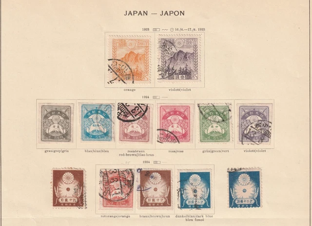Lot De Timbres Anciens Du Japon Depuis 1919 Et 1937 - Inclut Le Célèbre N°16 De 1876, Neufs