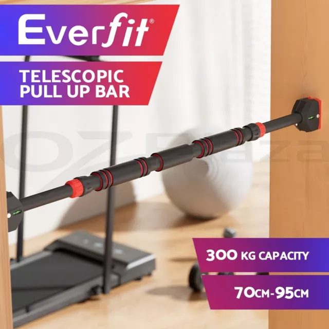 Everfit Pull Up Bar 70CM-95CM Doorway Chin Up Horizontal Bar Home Gym Workout