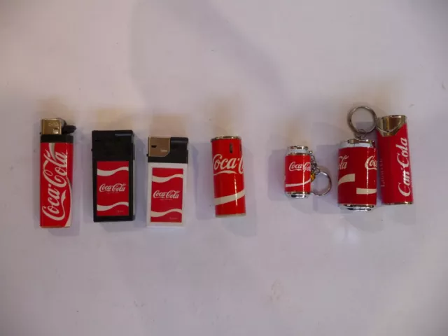 COCA COLA Coke 7 Lighters Butane & regular