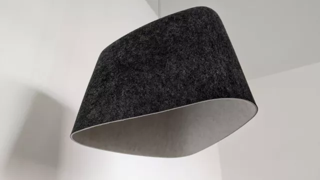 2x Tom Dixon Felt Shade Akustik-Pendelleuchte, Filz in grau-weiß 3