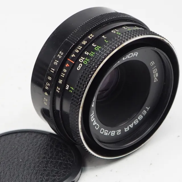 Carl Zeiss Jena Tessar 50mm 2.8/50 lens, Black ver. fits M42 camera mount, LF67