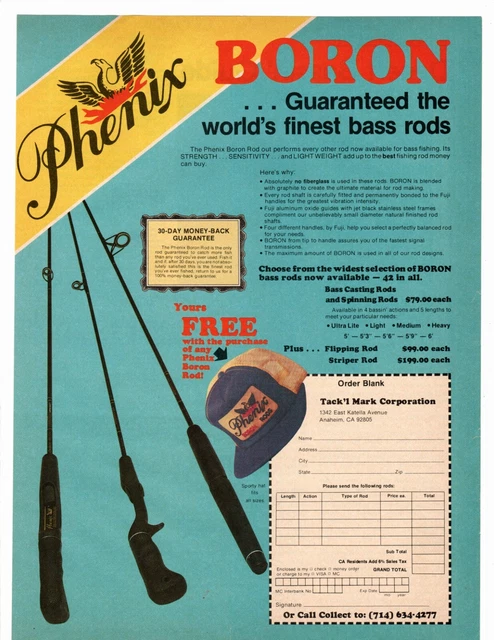 Phenix BORON...Guaranteed the world's finest bass rods