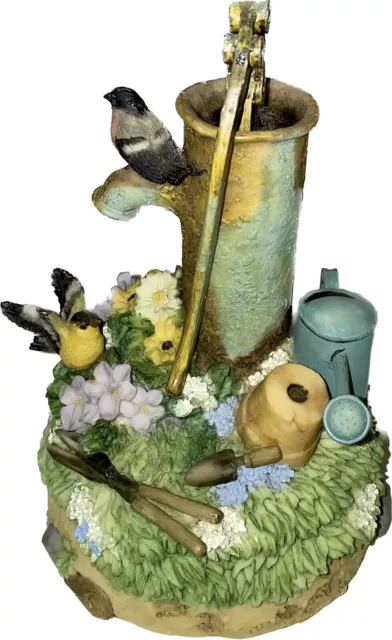 Westland Music Box You Are My Sunshine Garden Scene With Water Pump Birds Tools