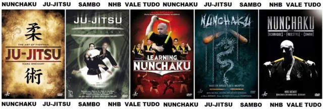 Marc Bremart JU JITSU NUNCHAKU SAMBO NHB VALE TUDO COMPLETE 5 DVD SET