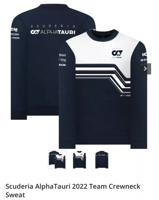 Scuderia AlphaTauri 2022 Team Crewneck Sweat (M) Formula 1 Men’s..