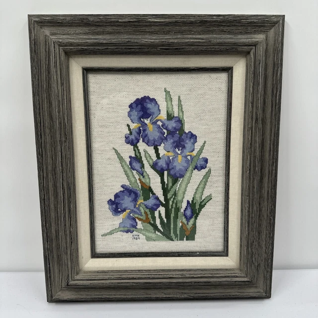 Kount On Kappie Flowers For Milady Cross Stitch Framed 1988