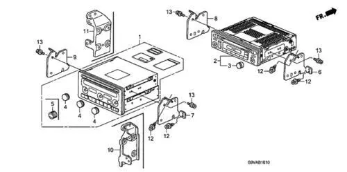 Genuine Honda Tuner (AM FM 6CD) 39100-S9V-A60CP