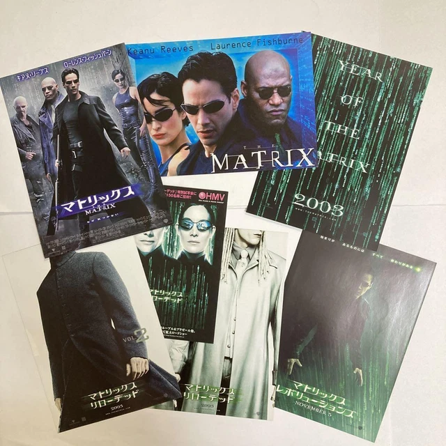 1999～ MATRIX  Japan Keanu Reeves Movie Flyer 7 types Keanu Reeves