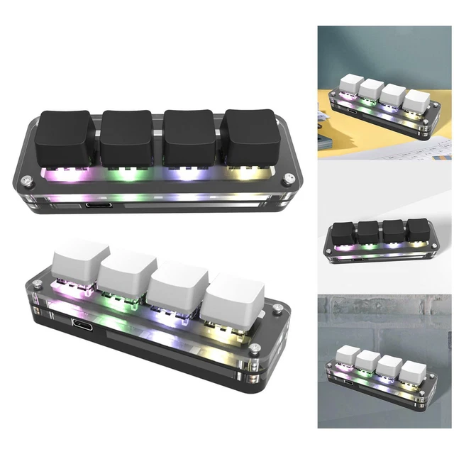 KEYBOARD PROGRAMMABLE KEYS RGB LED Custom Keypad Keycaps for Linux