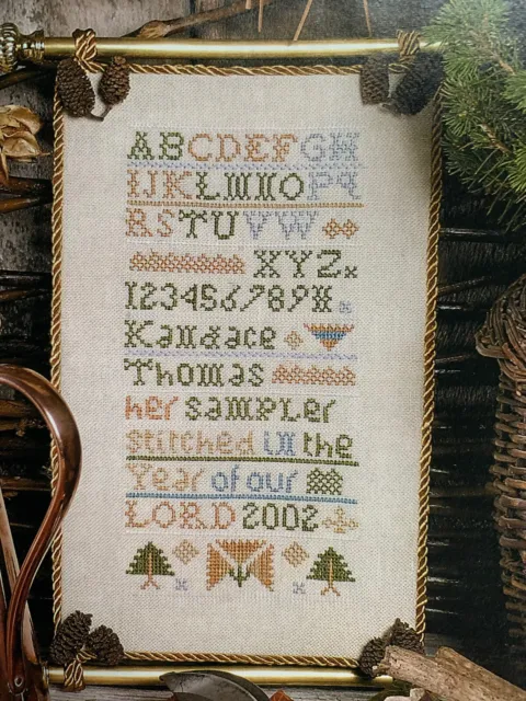 Pine Tree Sampler Vintage Christmas Cross stitch Design chart