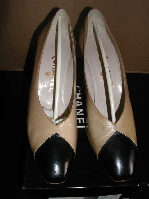 Escarpins chanel sale beige et noir