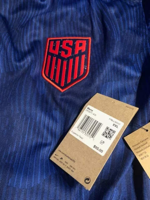 USMNT United States 2023 Away Blue Men's Soccer Jersey Shirt Kit Nike 2XL USA