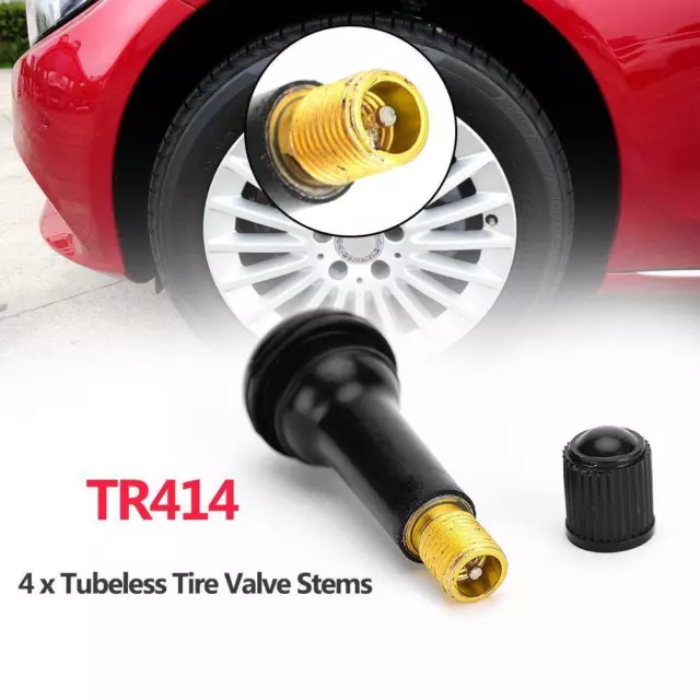 fr 4pcs Tubeless Tire Valve Stems Auto Accessories TR414 for Trucks Motorcycles