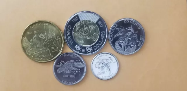 Canada 2017 Canada 150 Years Set Of Coins.