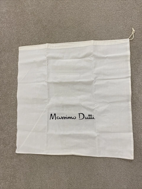 Massimo Dutti Indumento Protezione Polvere Borsa Cotone Naturale L34x L34 cm Nuova