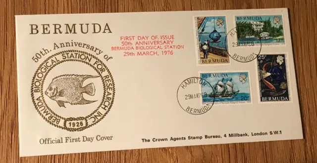 Bermuda FDC First Day Cover 29/3/76 50th  Anniversary Biological Research Stn