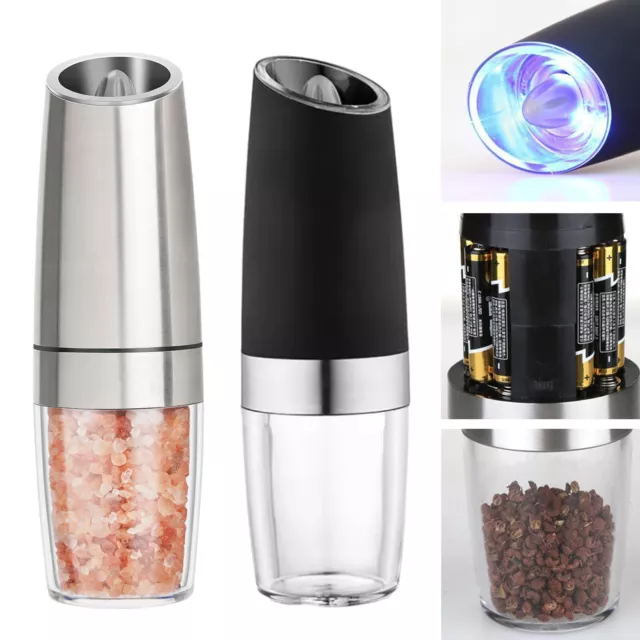 Electric Salt And Pepper Grinder Mill Set Gravity Sensor Battery Powered 1Pc