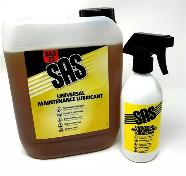 SAS22 5lt Maintenance spray oil water displacing + trigger bottle multi-purpose