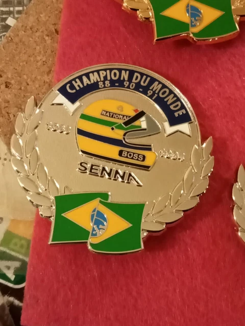 PIN'S F1 AYRTON Senna Champion Du Monde Formula One Argenté EUR 29,90