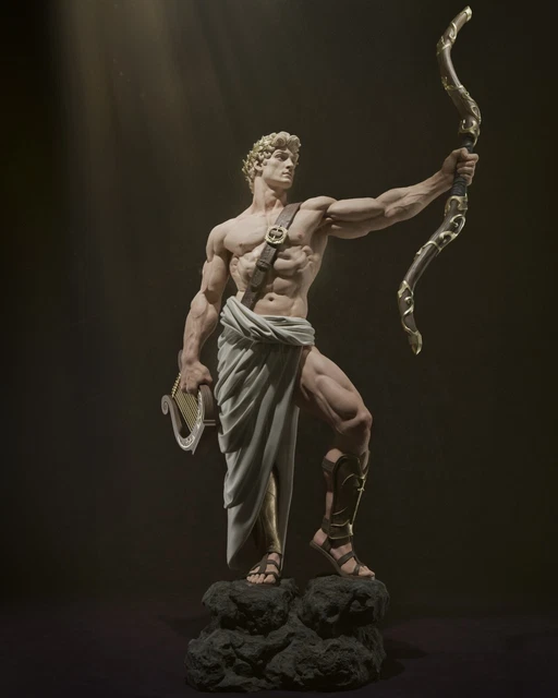 UNPAINTED GREEK GOD Apollo Olympus Diorama 3d Printed Model Kit £41.06 ...