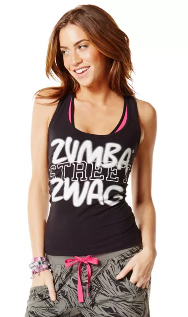 Zumba ~ Street Zwag Racerback Tank Top - SCHWARZ ~ XS, klein, mittel, groß ~ NEU!