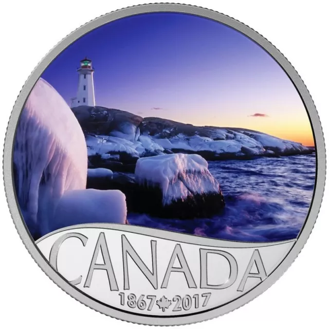 🇨🇦 Celebrating Canada, $10 Dollars Special Silver Coin, Peggy’s Cove, 2017