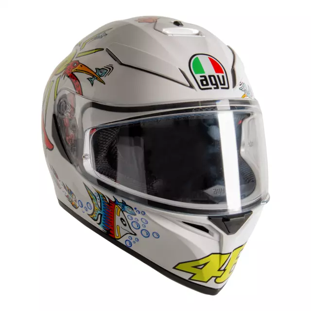 AGV K3 SV-S White Zoo Motorcycle Motorbike Full Face Sports Crash Race Helmet