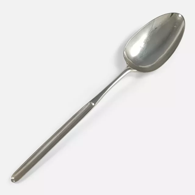 George II Silver Crested Armorial Marrow Scoop, Elizabeth Oldfield London 1754