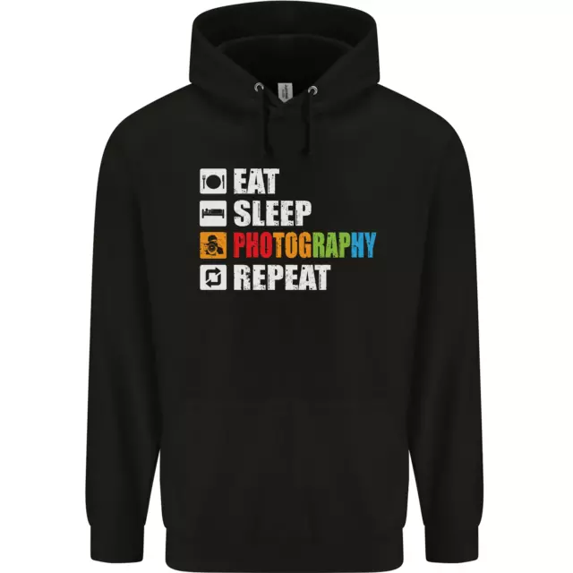 Photography Eat Sleep Photographer Funny Mens 80% Cotton Hoodie