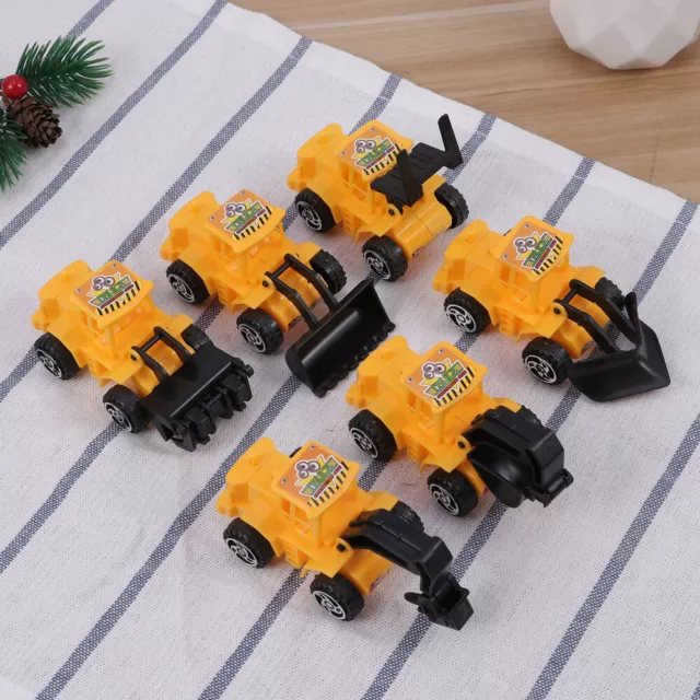 6 Pcs Toy Construction Vehicles Mini Truck Platform Miniature