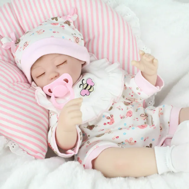 Lifelike Newborn Reborn Baby Girl Dolls Soft Silicone Vinyl Handmade Babies Gift