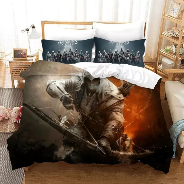 Assassins Creed/Duvet Cover/Double-sided Pillowcase/Videogame/Bedding Set 3