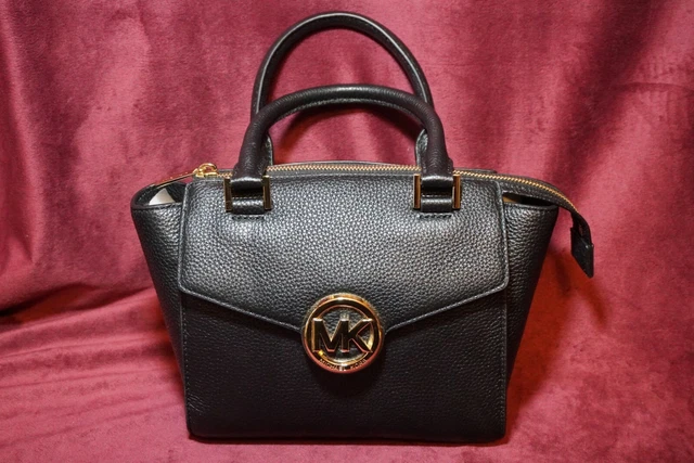 NEW Michael Kors Small HUDSON / BLACK  Genuine Pebbled Leather Bag New w/Tags
