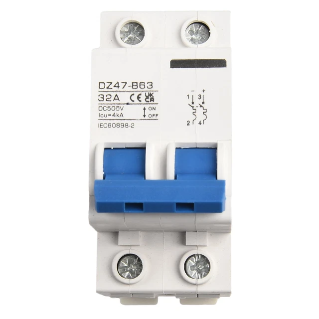 AIM- 2P DC 500V 32A Mini Disjoncteur MCB Disjoncteur de sécurité DZ47