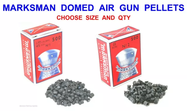 Marksman Domed Pellets For Air Gun Rifle Pistol Hunting Paper Target 177 Or 22