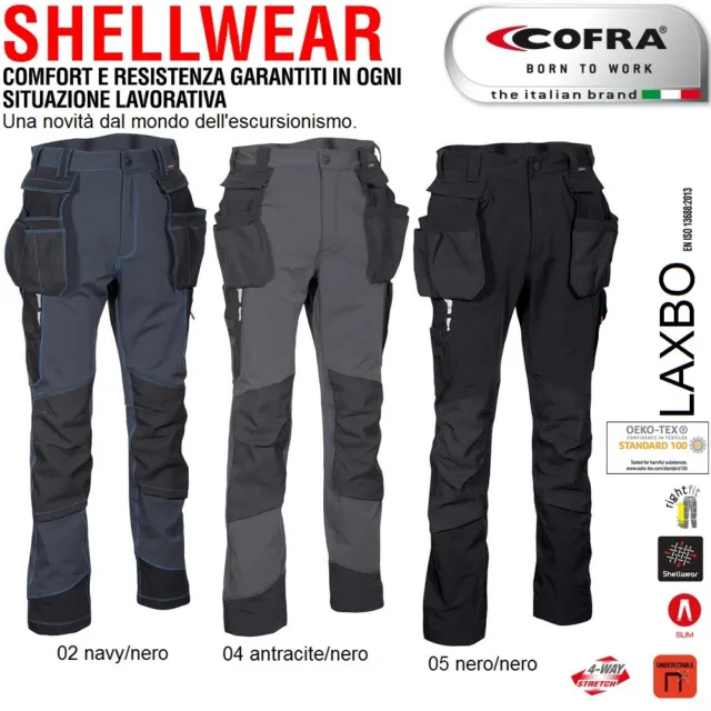Pantalone da lavoro softshel COFRA modello LAXBO edilizia, industria, logistica